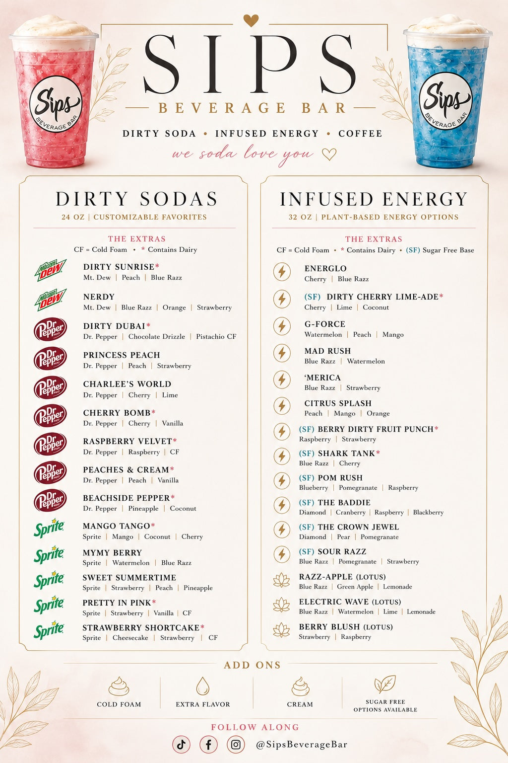 Sips Menu